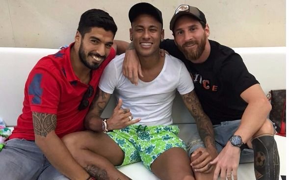 Amigos son los amigos: Messi y Suárez se reunieron con su ex compañero Neymar