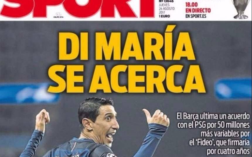 En España dicen que Di María está "muy cerca" del Barcelona
