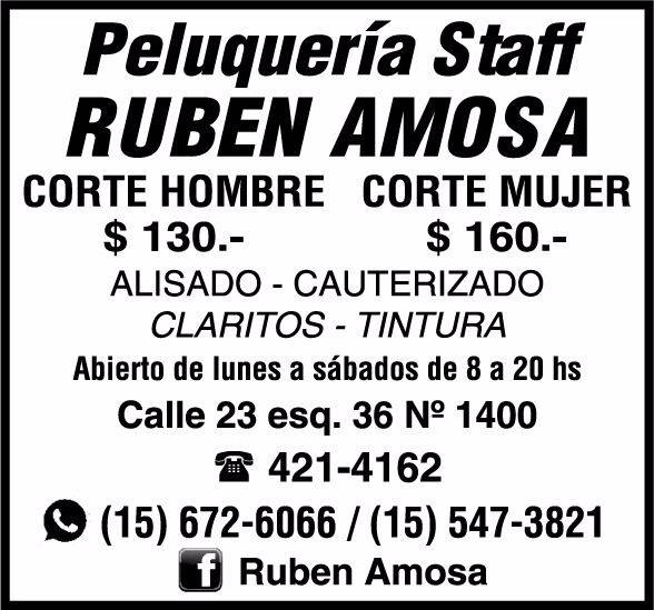 Peluquería Staff Rubén Amosa te espera con la mejor atención