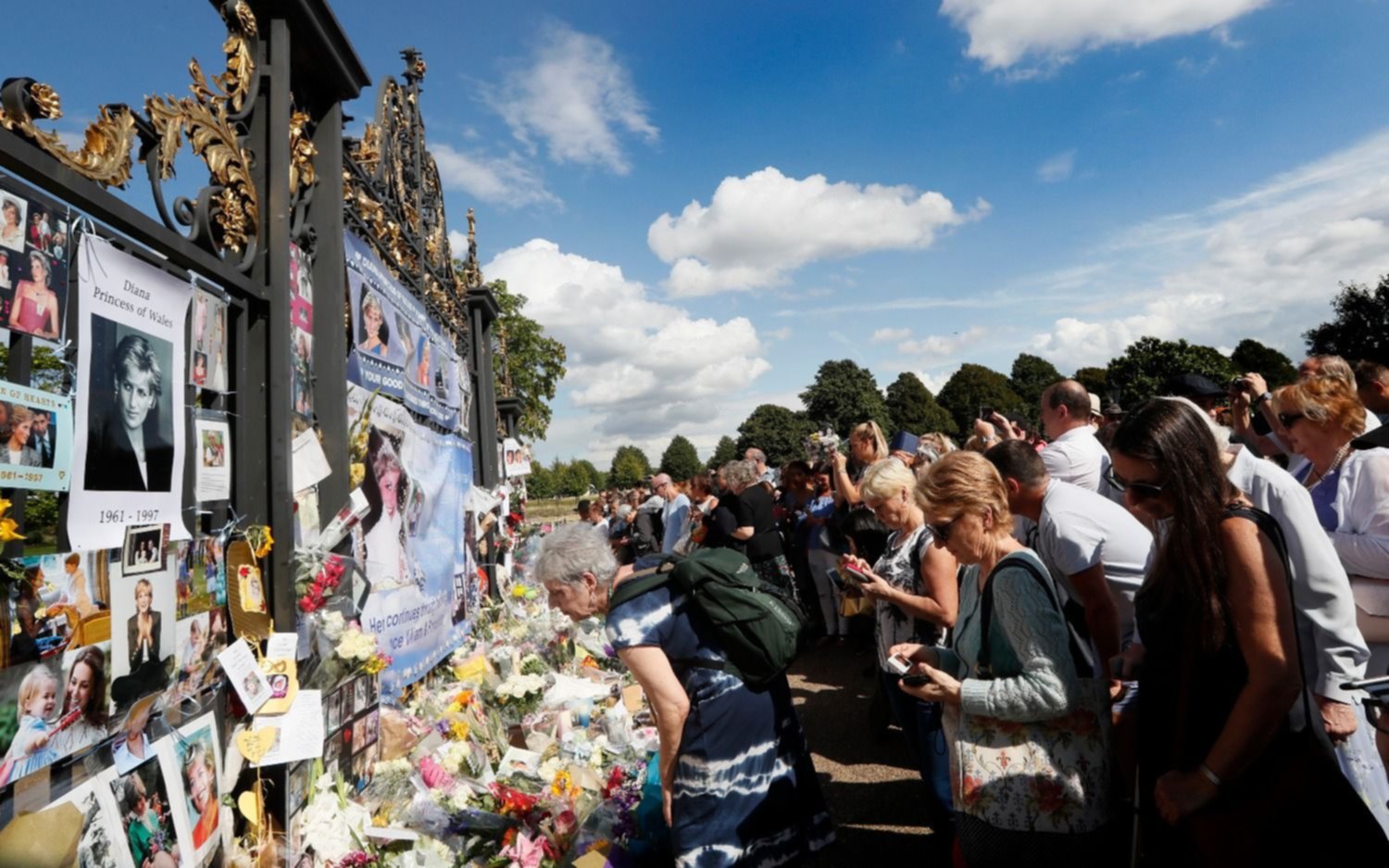 En Londres también la gente recordó a Lady Di