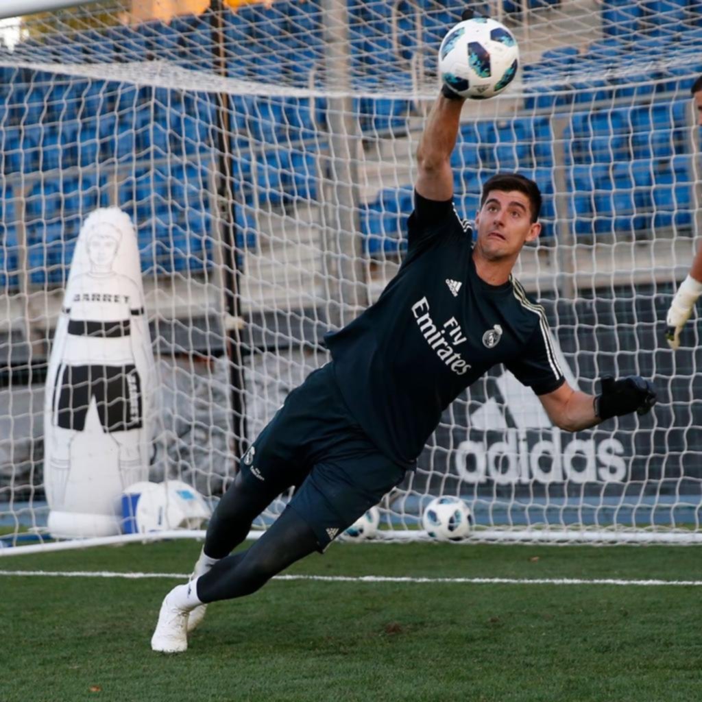 Courtois ya entrenó con el Real Madrid