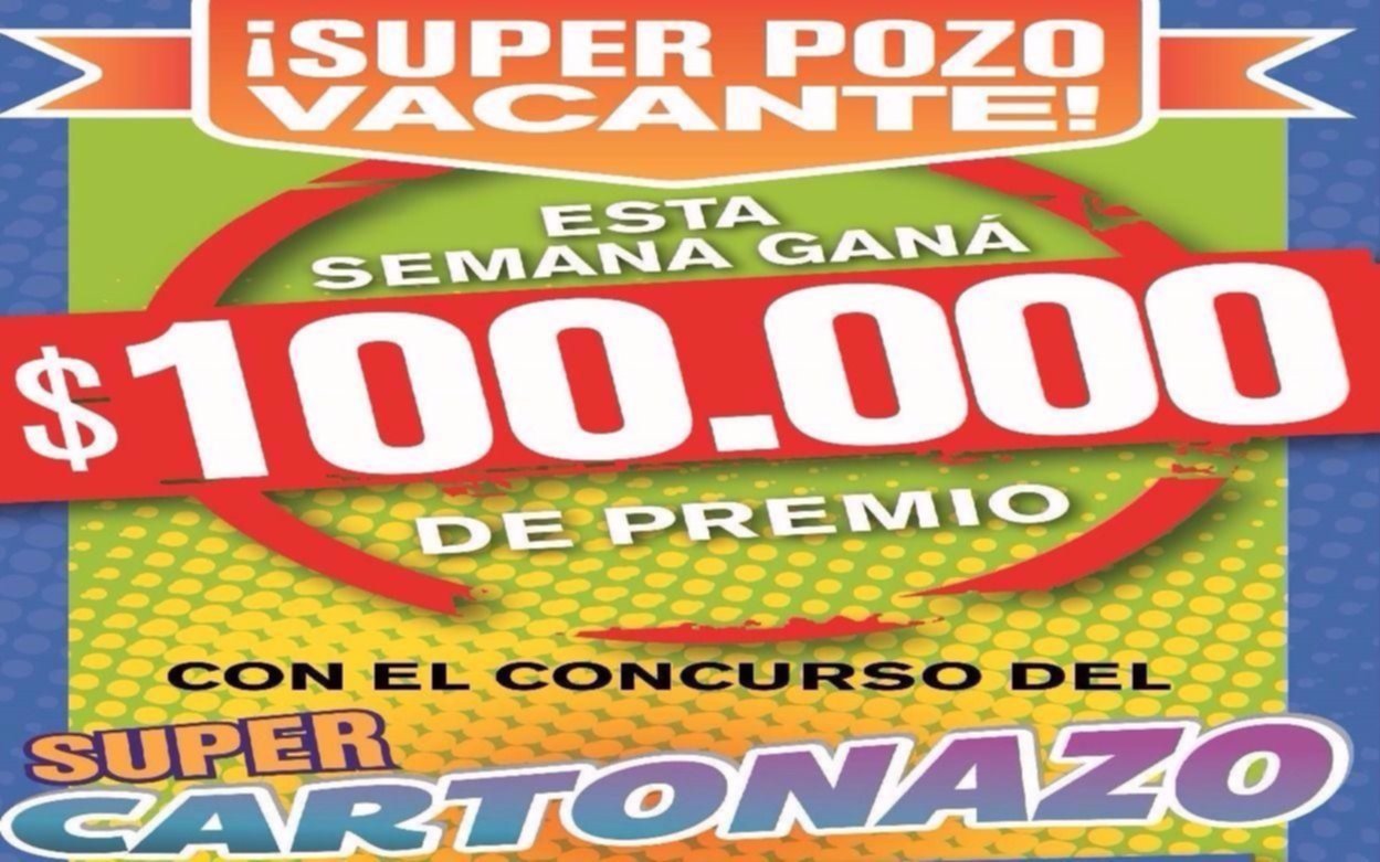 El Cartonazo quedó vacante y ahora están en juego 100 mil pesos
