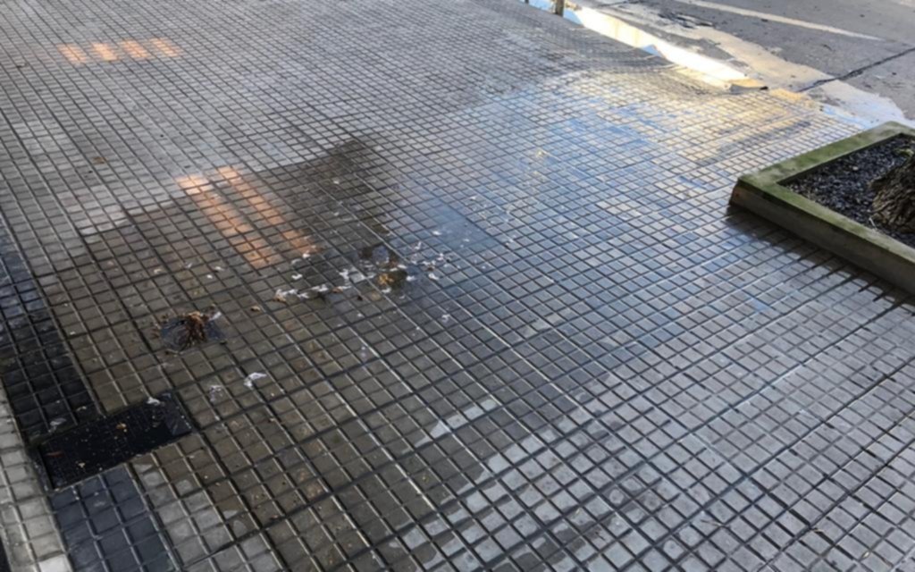 Quejas vecinales por un caño roto 21 y 63