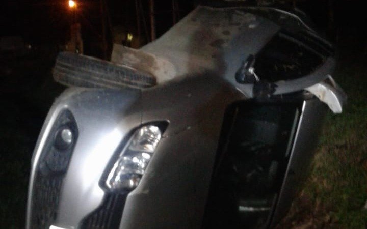 Bomberos de El Peligro intervinieron en un despiste en ruta 2