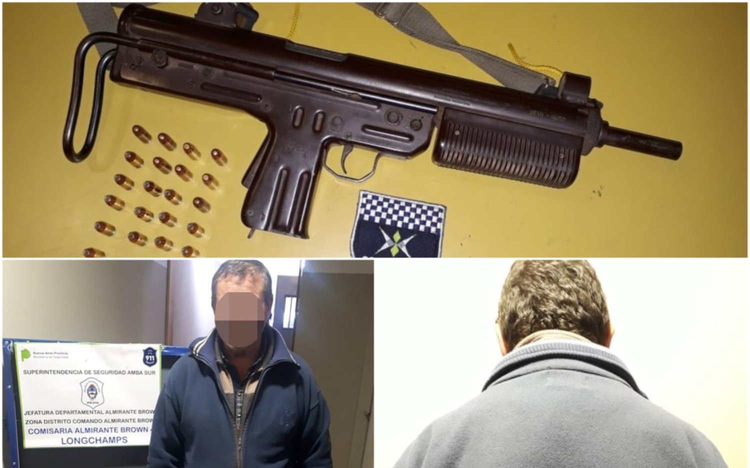 Detenido, acusado de golpear y amenazar a su esposa con una ametralladora
