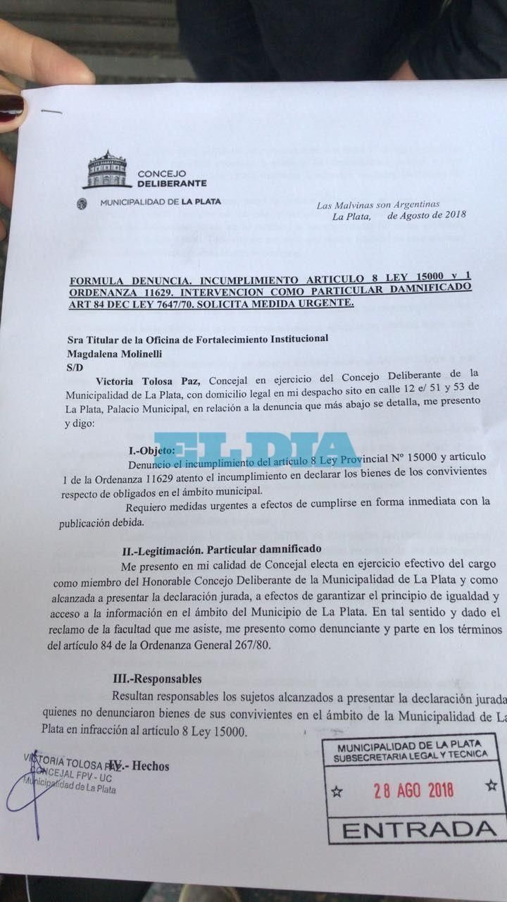 Declaraciones juradas y polémicas: presentan denuncia por los "convivientes"
