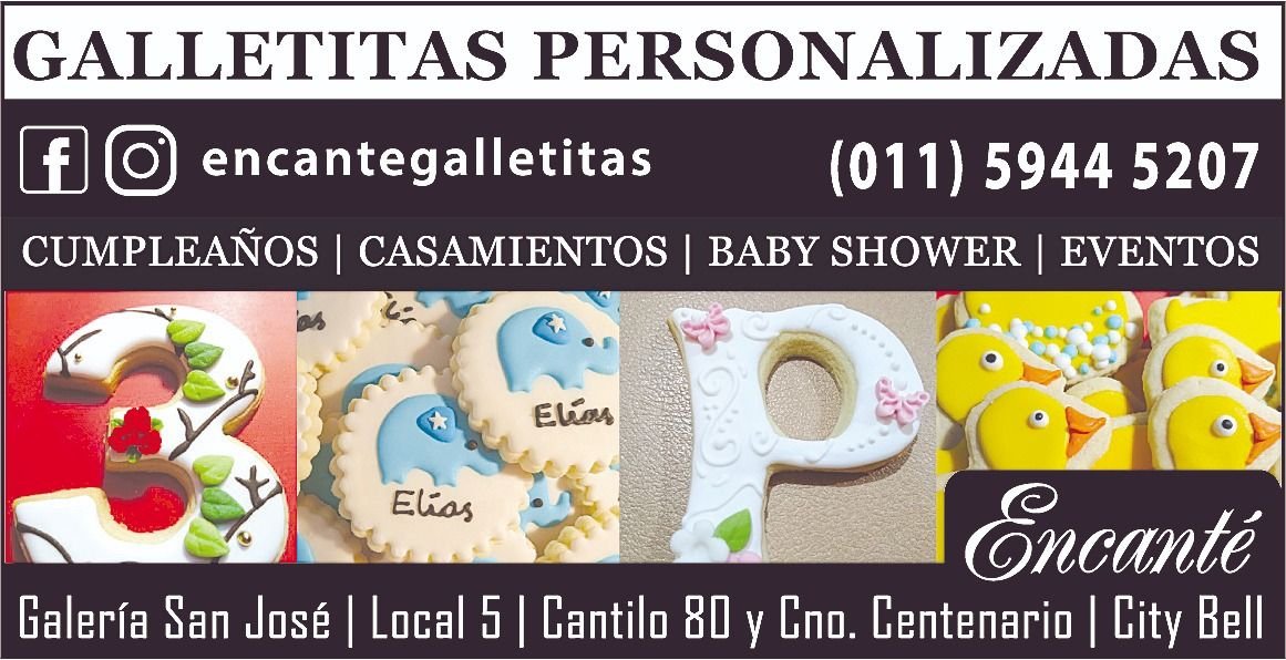 Galletitas personalizadas para todo tipo de eventos