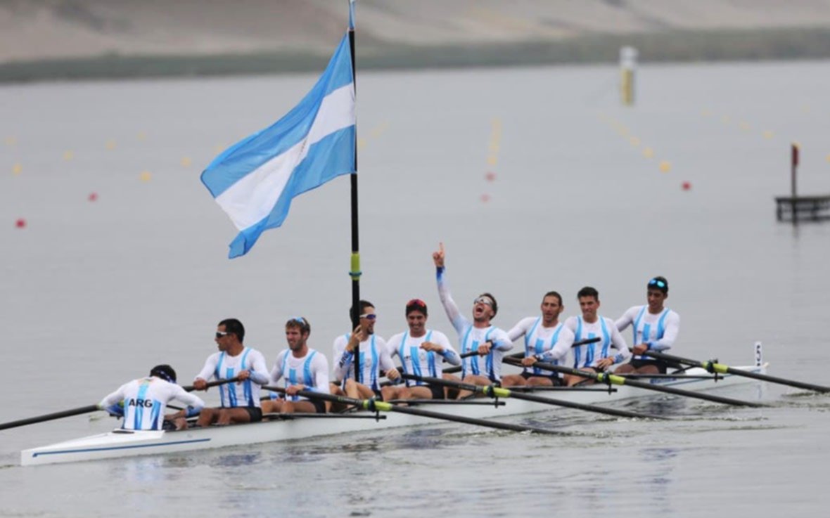 El equipo masculino de ocho remos ganó el oro para Argentina en los Panamericanos