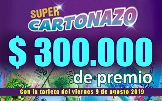 Explota el Cartonazo: esta semana reparte  $300.000 y vos podés ser el ganador