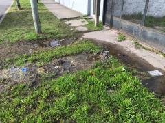 Por una pérdida se formó un pantano en Ensenada