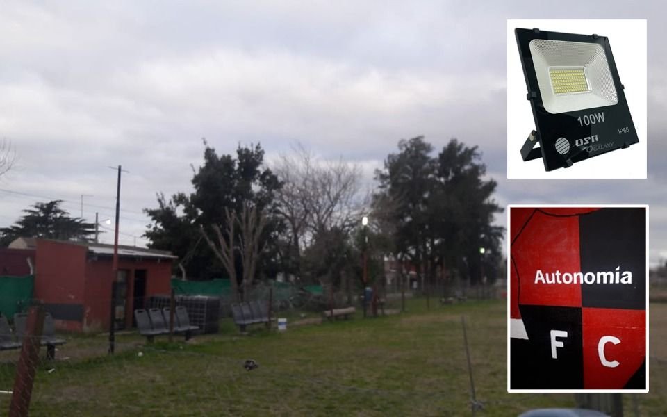 Desolación en un club de fútbol infantil de Tolosa: se robaron la iluminación de la canchita