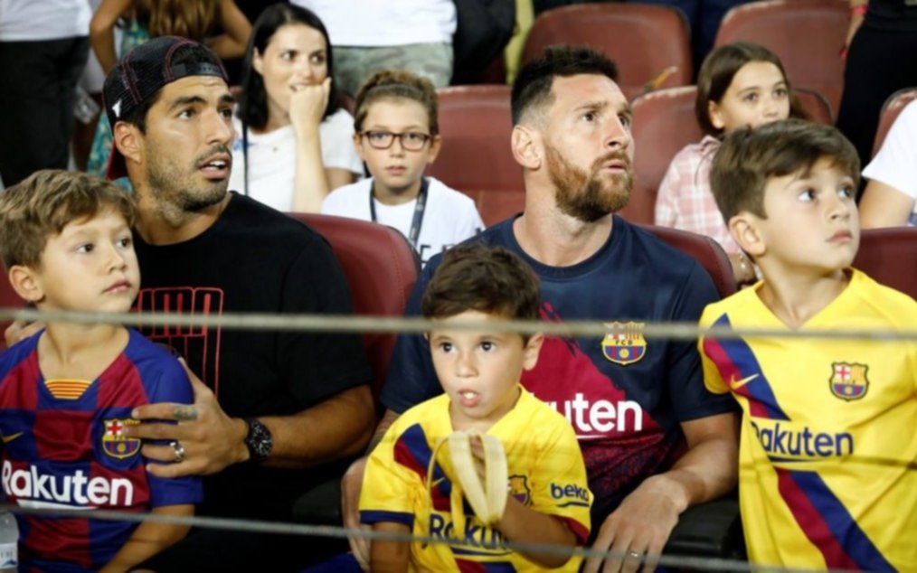 Messi no jugó pero igual fue noticia por la curiosa actitud de uno de sus hijos