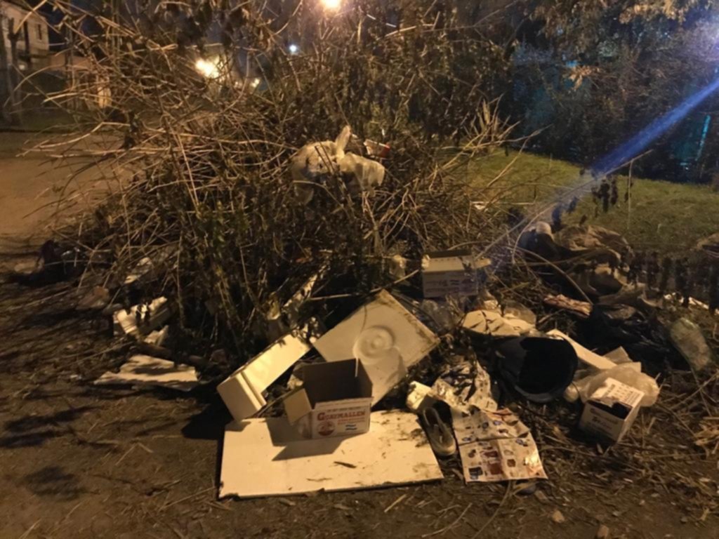 Nadie retira las ramas y se acumula basura en 471 y 134