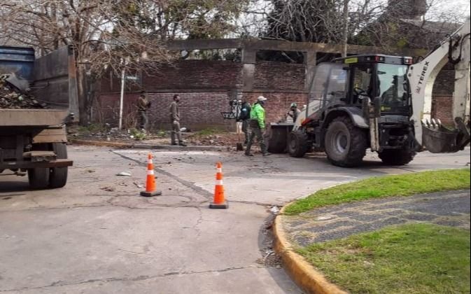 Tareas de higiene urbana y saneamiento de arroyos