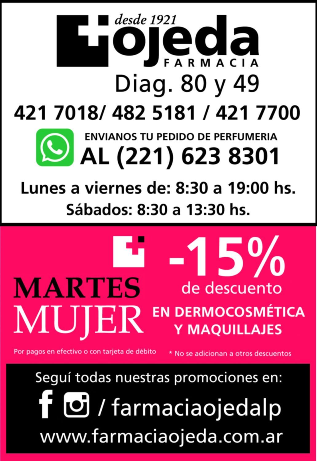Aprovechá los "martes mujer" y llevate todo en dermocosmética y maquillajes