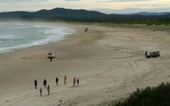 ¡De película! Surfista australiano a las trompadas con un tiburón para salvar a su esposa