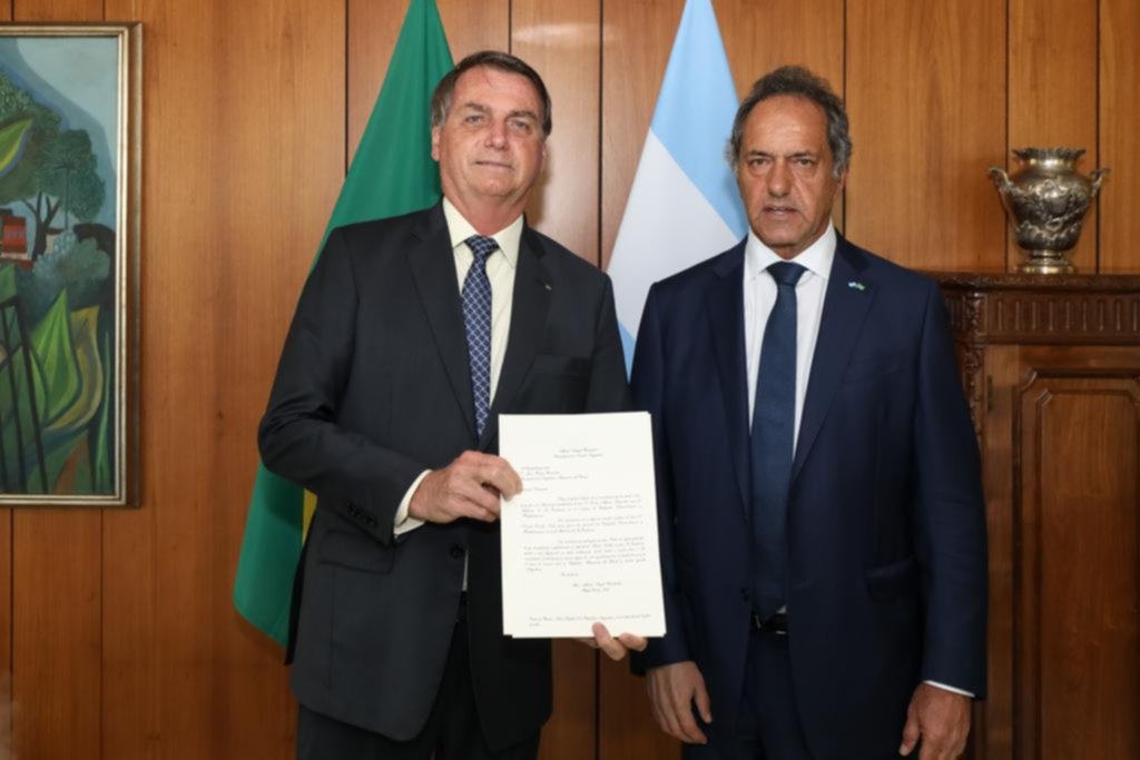 Scioli le llevó un mensaje a Bolsonaro de Alberto F. de “trabajar juntos”
