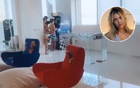Wanda Nara les compró a sus hijos un metegol de cristal que vale miles de dólares