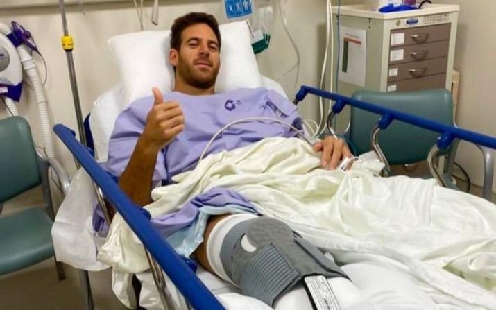 Del Potro fue operado por tercera vez de su rodilla