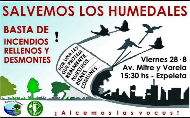 Movilización en defensa de los humedales