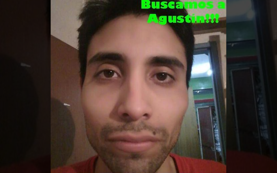 Buscan a Agustín Bravo, un joven desaparecido desde el jueves pasado