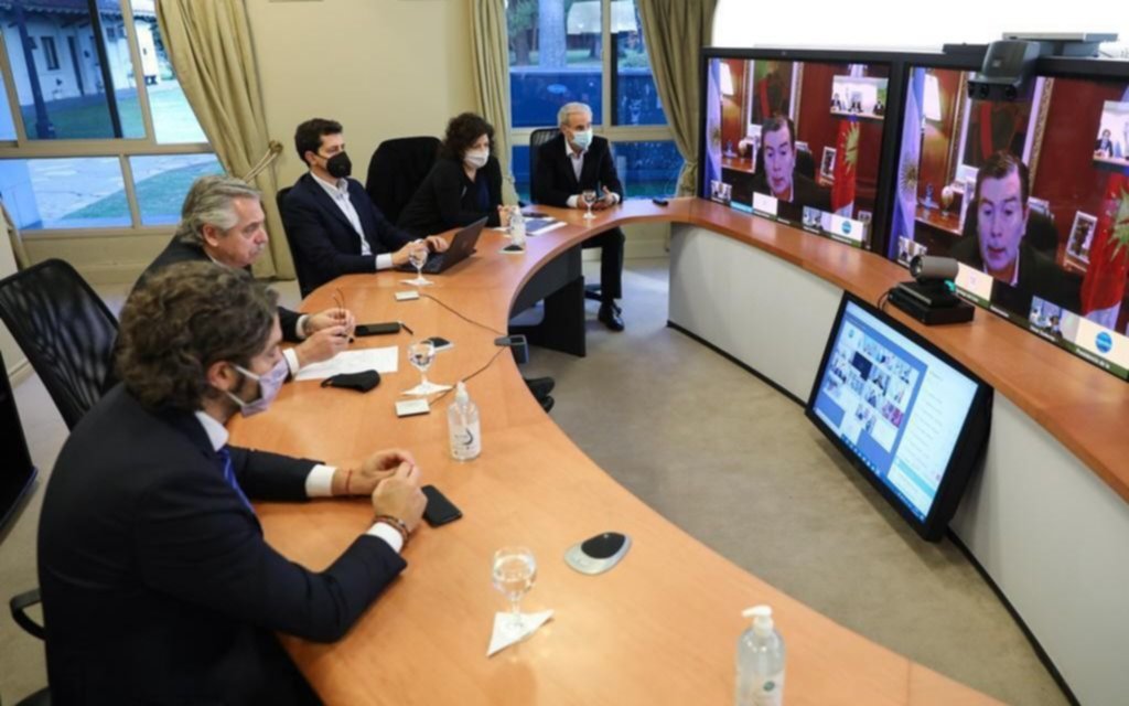 Fernández analizó el escenario de pandemia con gobernadores