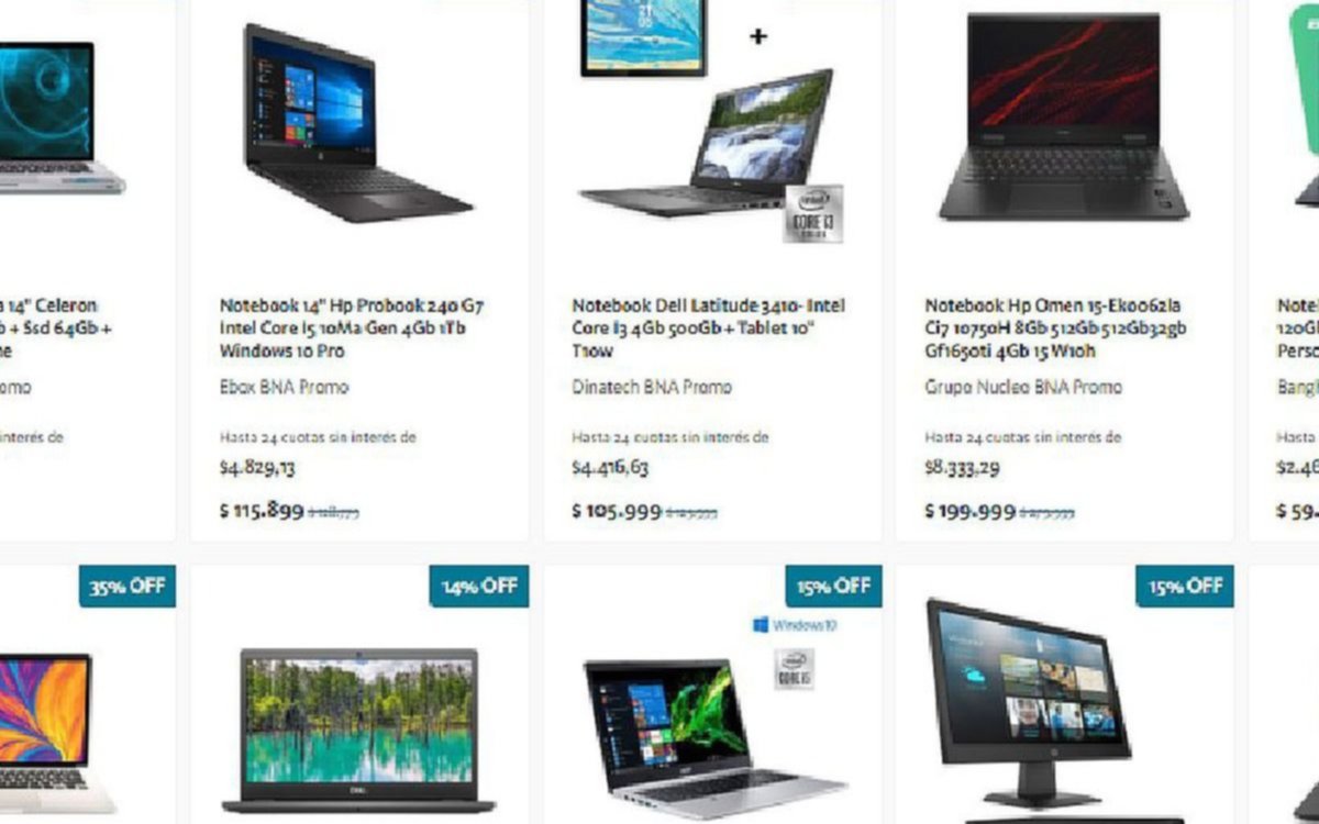 Ahora 30 en electrodomésticos y Ahora 24 para notebooks, tablets y TV