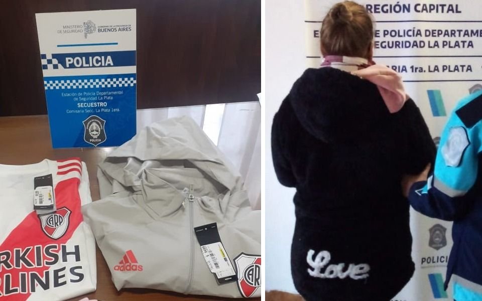 Mechera "Millonaria" en Diagonal 80: se quiso llevar la camiseta y una campera de River