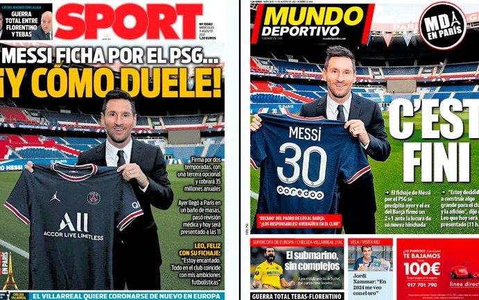 En Barcelona no paran de llorar por la ida  de Messi al PSG: "¡Y cómo duele!"