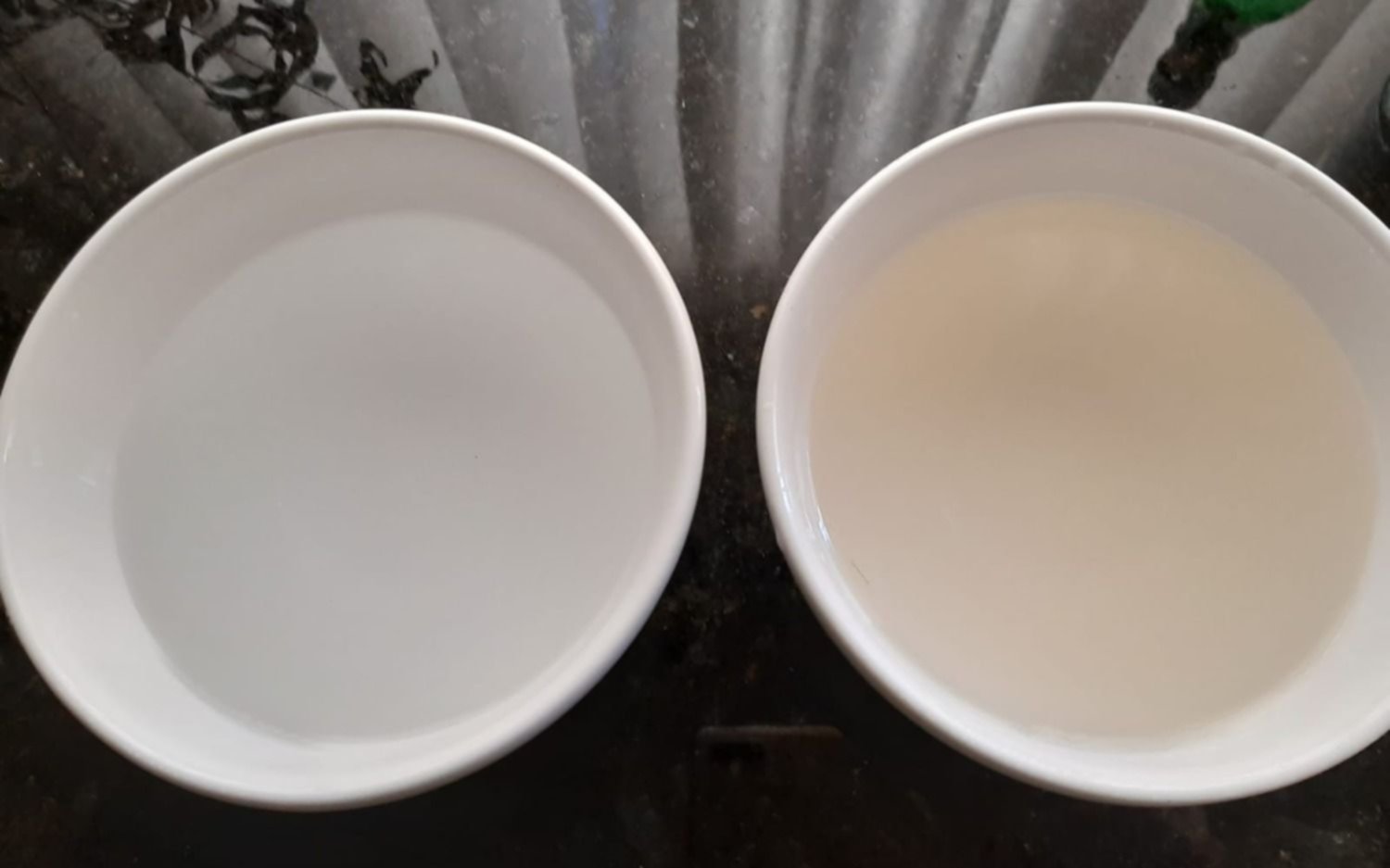 Sale agua sucia de las canillas del barrio de Parque Saavedra