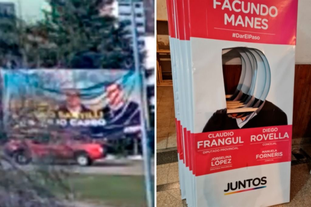 Radicales denuncian otro atentado a carteles: “Se ensañaron con Manes”
