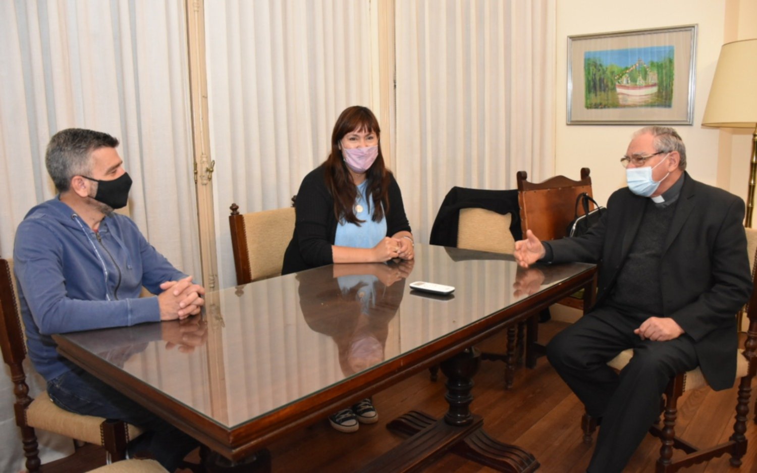 Zabaleta mantuvo ronda de diálogo con representantes de la Iglesia, con eje en la pospandemia