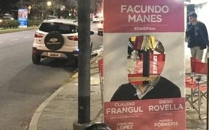 Le cortan la cara a Manes en más de 100 carteles: "no importa que nos quieran meter miedo"