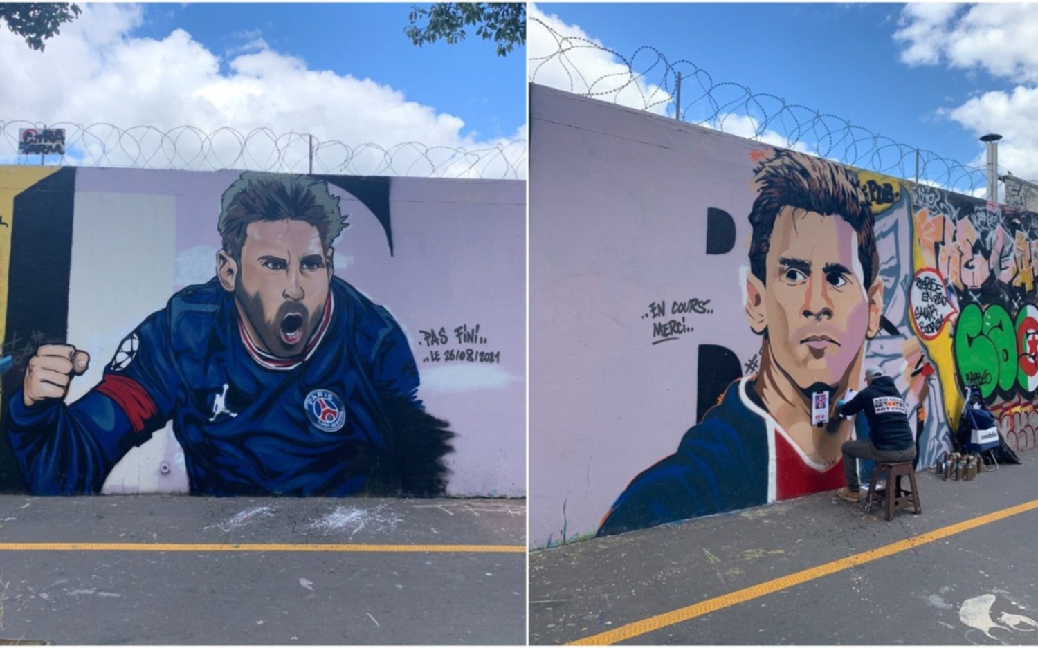 El fervor no para: París amaneció inundada de murales dedicados a Lio Messi
