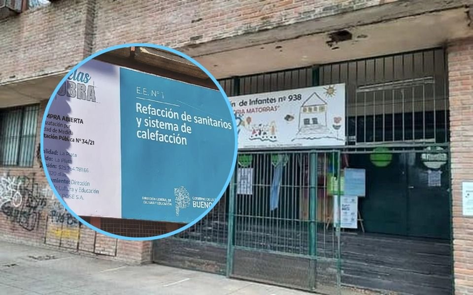 Siguen los reclamos en escuela Belgrano de 38 y 9: "Pusieron el cartel, pero las obras no llegan"