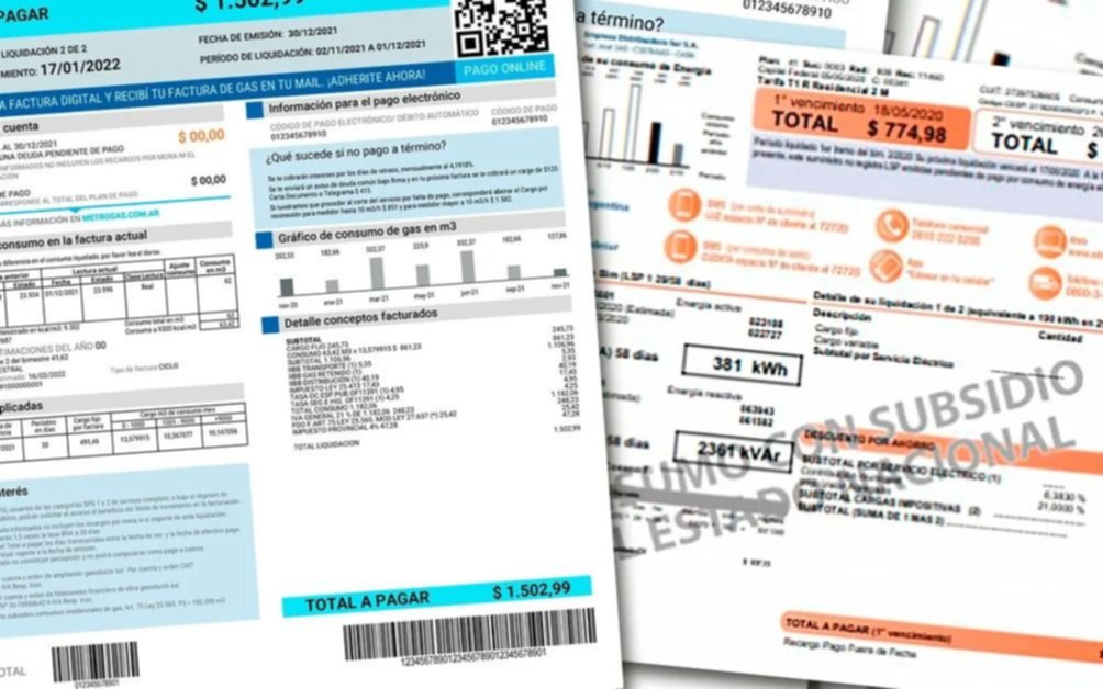 Cuándo llegan las boletas de luz, gas y agua con los nuevos aumentos