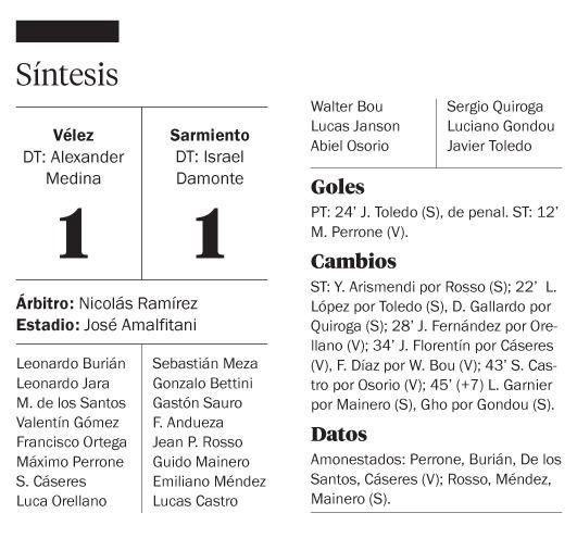 Vélez sigue hundido en la tabla, sin poder ganar