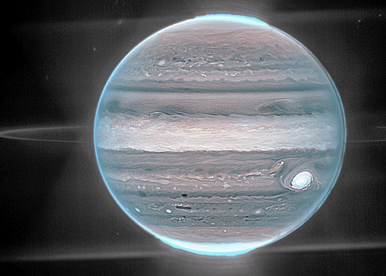 El telescopio Webb tomó impresionantes imágenes de Júpiter