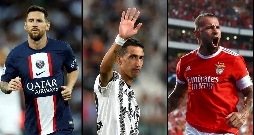 Messi, Di María y Otamendi, rivales en la fase de grupos de la Champions