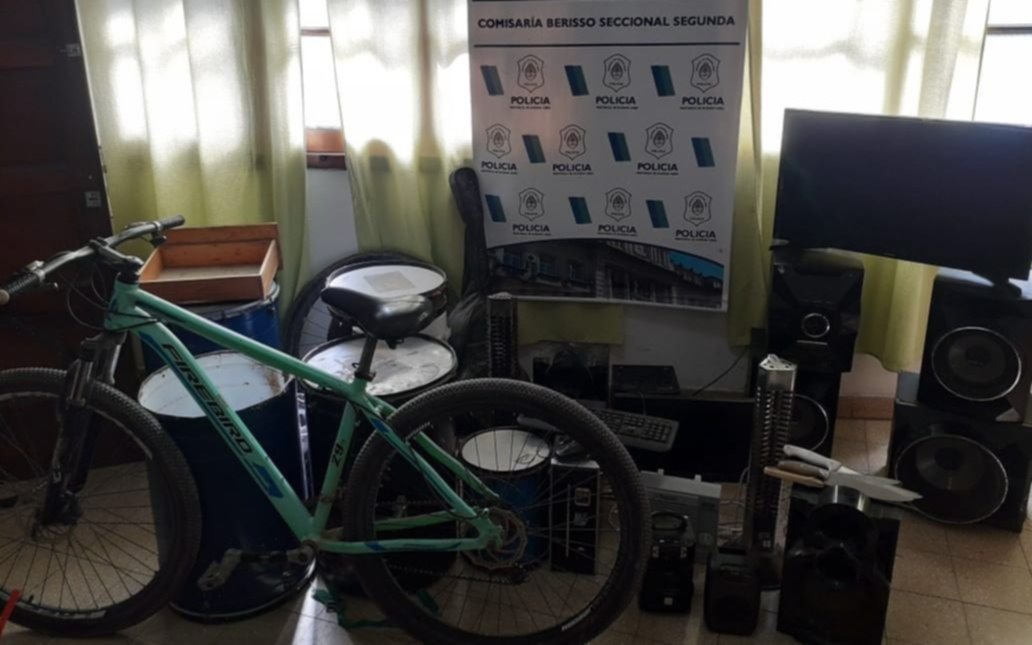 Recuperan objetos robados de una escuela de Berisso: un detenido