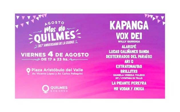 Festival del Mes de Quilmes en la plaza De las Colectividades