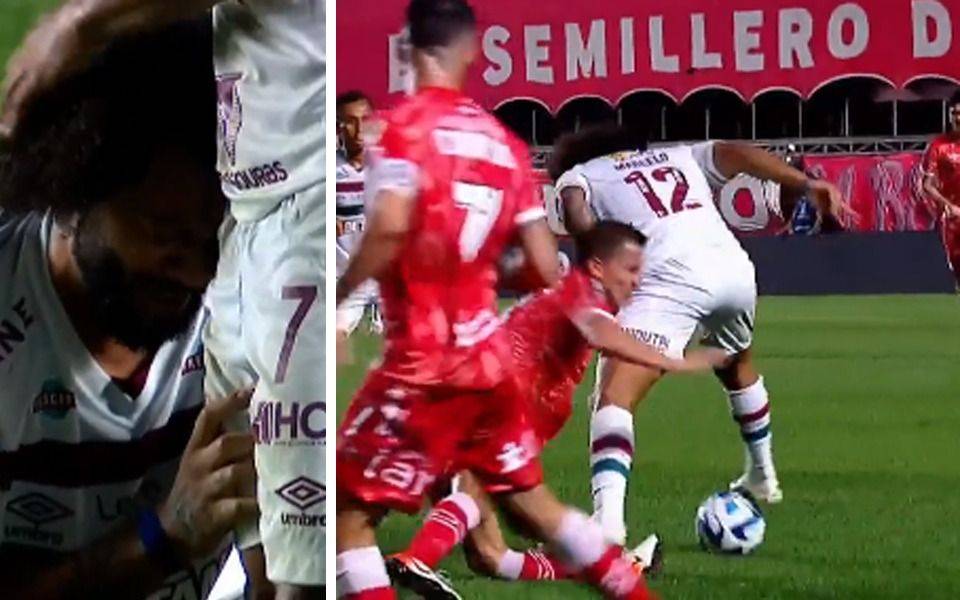 Video sensible.- La plancha "criminal" de Marcelo que lesionó gravemente al jugador de Argentinos Juniors