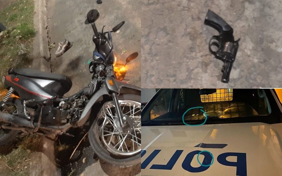 Otra persecución con disparos en La Plata: cayeron motochorros armados