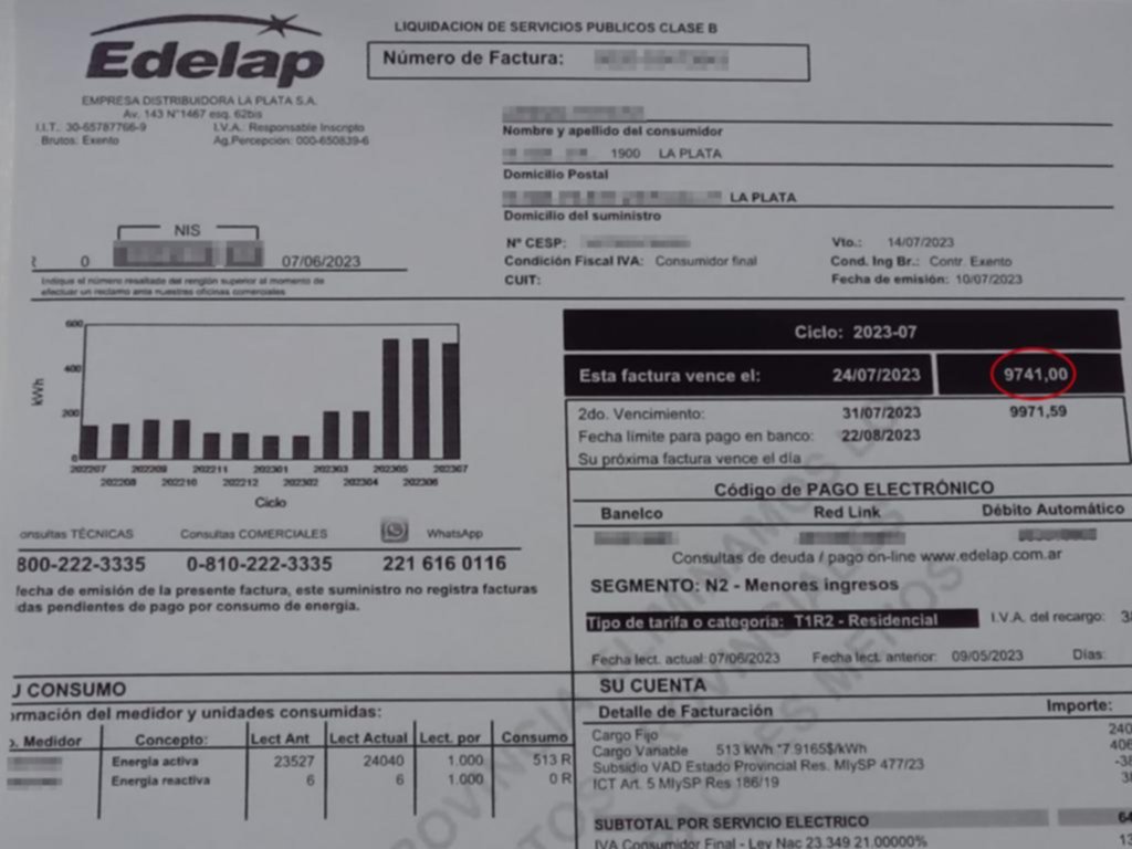 Exorbitantes aumentos de luz y gas en La Plata: las boletas de Edelap llegan con subas de hasta 573% y las de Camuzzi, 230%