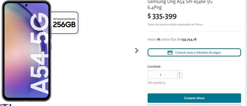Venden celulares a precios de mayo, algunos cuestan menos de $90 mil y hay 18 cuotas