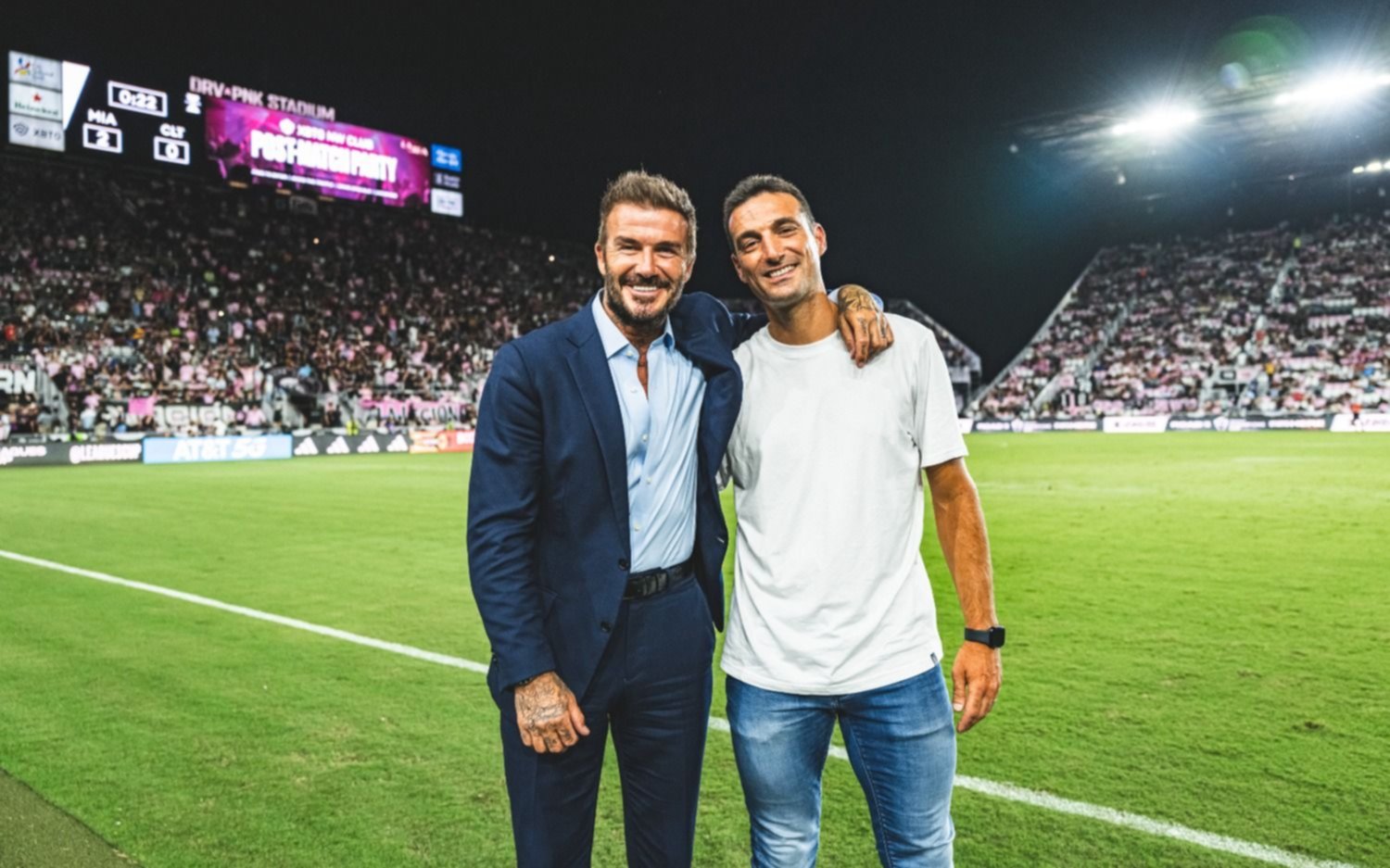 “A Messi se lo ve contento”, admitió Lionel Scaloni, que fue a verlo jugar a Miami