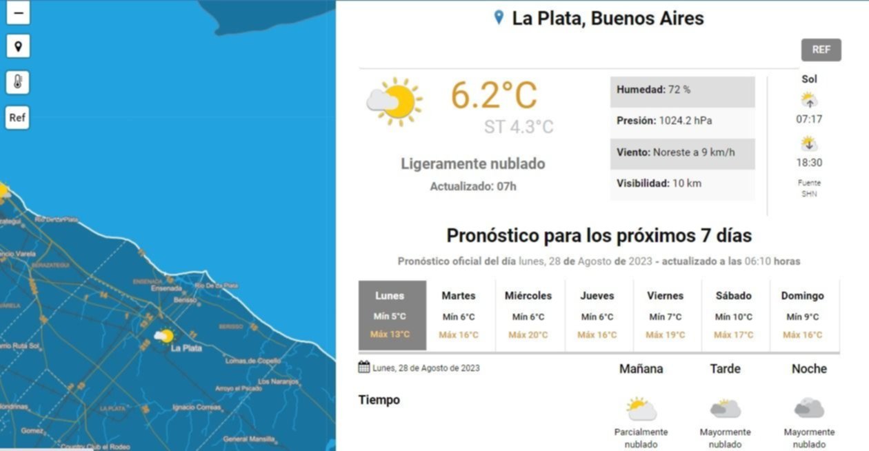 Pronóstico del tiempo en La Plata: un arranque de semanas fresco y nublado, pero se viene otra "mini primavera" y ¿lluvias?