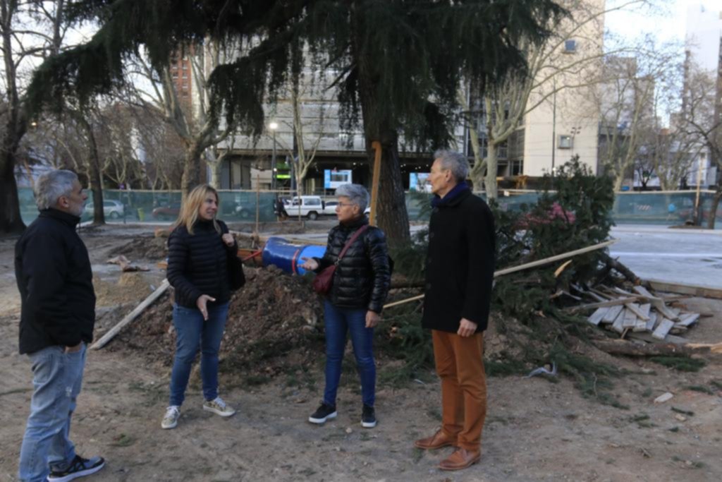 Con una protesta se conmemoró en Plaza Moreno El Día del Árbol