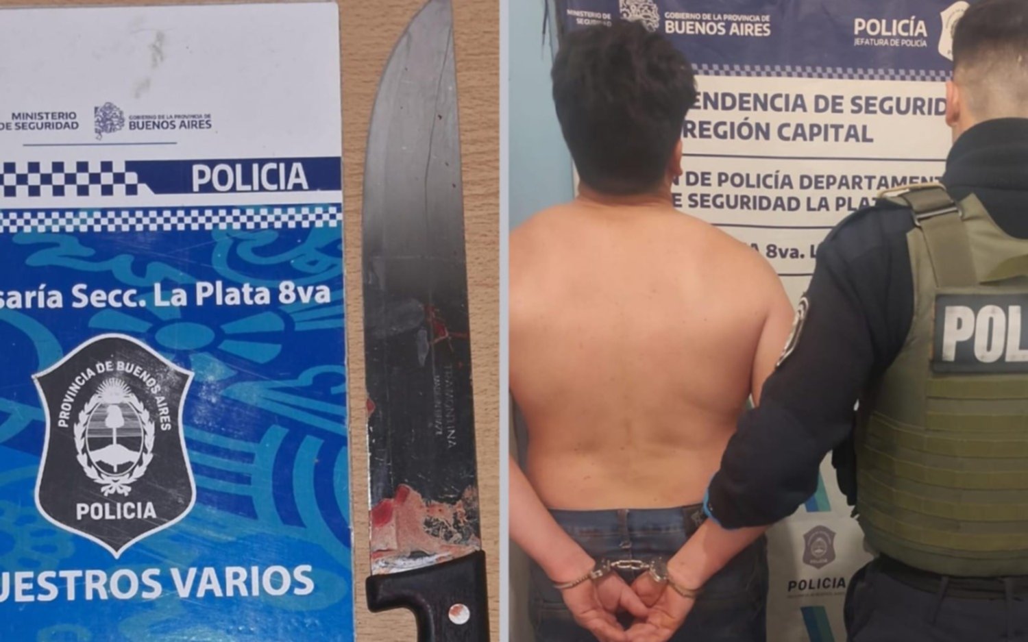 La Plata: intentó apuñalar a su pareja con una cuchilla y fue detenido