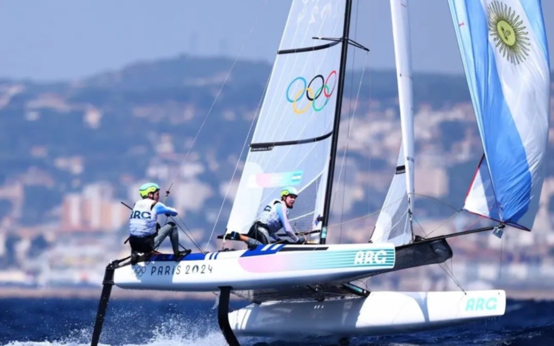 Nacra 17: Majdalani y Bosco tuvieron una gran jornada y escalaron hasta la segunda posición en los Juegos Olímpicos